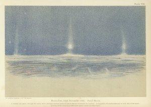 Ayışığı, 22 Kasım 1893, pastel eskiz (renkli taş) by Fridtjof Nansen