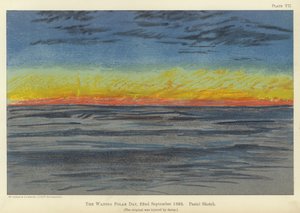 Azalan kutup günü, 22 Eylül 1893, pastel eskiz (renkli taş)