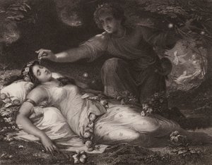 Shakespeare: Bir Yaz Gecesi Rüyası (gravür) by Friedrich Schwoerer