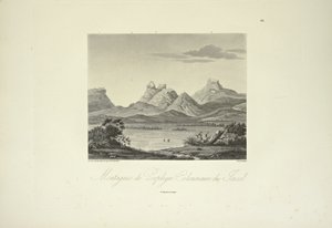 Sütunlu Porfir Dağları, Jacal, Marchais tarafından çizilmiş, Bouquet tarafından oyulmuş, Alexander von Humboldt ve Aime Bonpland tarafından 
