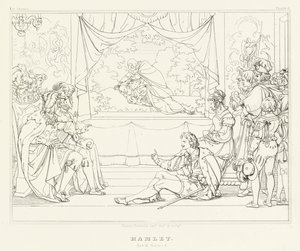 Hamlet, III. Perde, 2. Sahne (gravür) by Friedrich August Moritz Retzsch