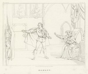 Hamlet, III. Perde, 4. Sahne (gravür)