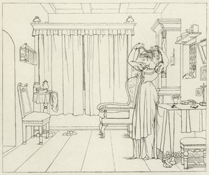 Goethes Faust için İllüstrasyon by Friedrich August Moritz Retzsch