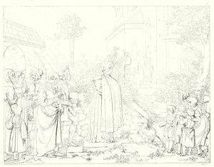 Schiller'in Lied von der Glocke veya Çanın Şarkısı için çizim (gravür) by Friedrich August Moritz Retzsch