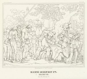 Kral Henry IV, Bölüm II, Perde III, Sahne 2 (gravür) by Friedrich August Moritz Retzsch