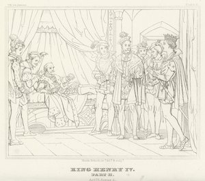 Kral Henry IV, Bölüm II, Perde IV, Sahne 4 (gravür) by Friedrich August Moritz Retzsch