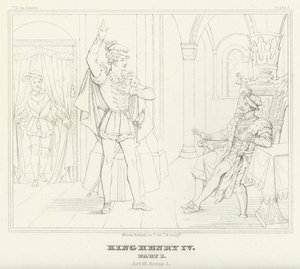 Kral Henry IV, Bölüm I, Perde III, Sahne 3 (gravür) by Friedrich August Moritz Retzsch
