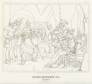 Kral Henry IV, Kısım I, Perde II, Sahne 4 (gravür) by Friedrich August Moritz Retzsch