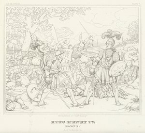 Kral Henry IV, Bölüm I, Perde V, Sahne 4 (gravür) by Friedrich August Moritz Retzsch