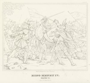 Kral Henry IV, Bölüm I, Perde V, Sahne 4 (gravür) by Friedrich August Moritz Retzsch