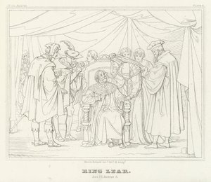 Kral Lear, Perde IV, Sahne 7 (gravür) by Friedrich August Moritz Retzsch