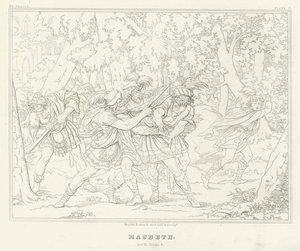 Macbeth, Perde III, Sahne 3 (gravür) by Friedrich August Moritz Retzsch