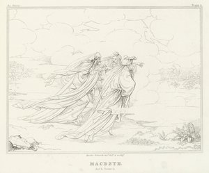 Macbeth, Perde I, Sahne 1 (gravür) by Friedrich August Moritz Retzsch