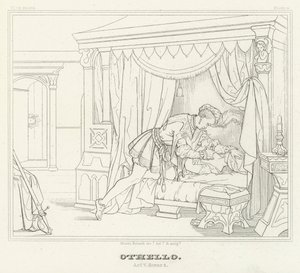 Othello, Act V, Sahne 2 (gravür) by Friedrich August Moritz Retzsch