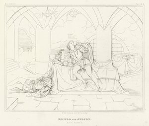 Romeo ve Juliet, Act V, Sahne 3 (gravür)