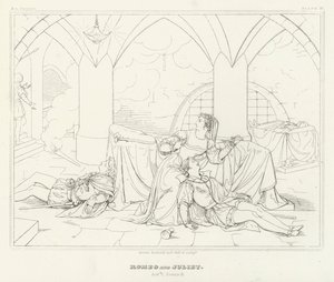 Romeo ve Juliet, Act V, Sahne 3 (gravür)