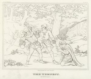 Fırtına, III. Perde, 2. Sahne (gravür) by Friedrich August Moritz Retzsch