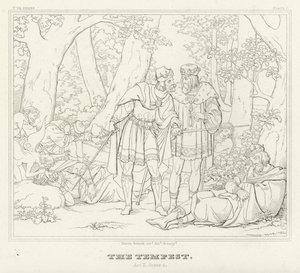 Fırtına, II. Perde, 1. Sahne (gravür) by Friedrich August Moritz Retzsch