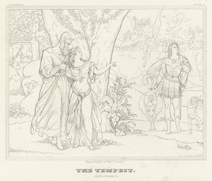 Fırtına, I. Perde, 2. Sahne (gravür) by Friedrich August Moritz Retzsch