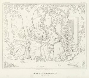 Fırtına, I. Perde, 2. Sahne (gravür) by Friedrich August Moritz Retzsch