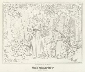 Fırtına, I. Perde, 2. Sahne (gravür) by Friedrich August Moritz Retzsch