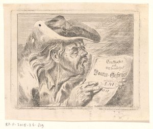 Elinde broşür olan yaşlı bir çiftçinin büstü by Friedrich Christian Gottlieb Geyser (possibly)
