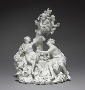 Bacchus ve Venus, üretici Tournay Factory, Belçika, c.1755 by Friedrich Elias I Meyer