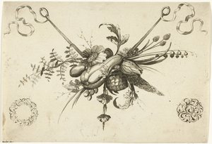 Çiçekler, bıçaklar ve vruchten ile festival Farklı Yeni Çiçekler ve Meyveler Festoon (seri başlığı) by Friedrich Jacob Morisson