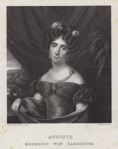Augusta, Cambridge Düşesi (lito) by Friedrich Jentzen