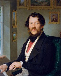 Piyanonun önünde bir beyefendinin portresi by Friedrich Johann Gottlieb Lieder