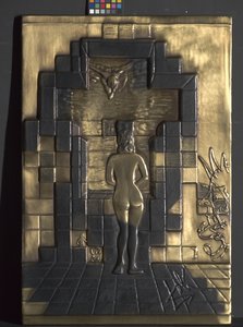 Dalivision'da Lincoln (bronz kabartma)