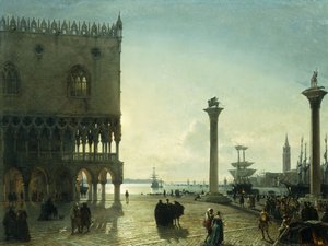 Gece San Marco Meydanı,