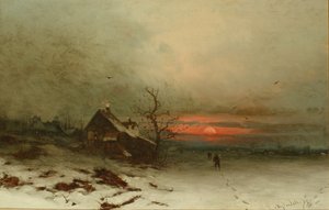 Gün batımında eve dönüş by Friedrich Nicolai Joseph Heydendahl