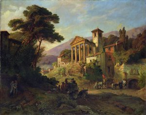 İtalyan Manzarası, 1871 by Friedrich Wilhelm Mueller