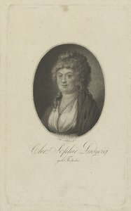 Yazarın portresi Christiane Sophie Ludwig, kızlık soyadı Fritsche 1764-1815, c. 1810.