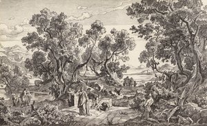 Nausicaa ve Odysseus (gravür) by Friedrich the Elder Preller