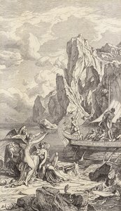 Odysseus ve Sirenler (gravür) by Friedrich the Elder Preller