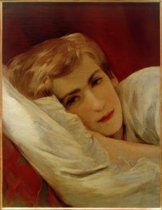 Friedrich (Fritz) Amerling hasta yatağında