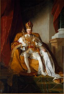 İmparatorluk cübbesi giyen Avusturya İmparatoru II. Franz