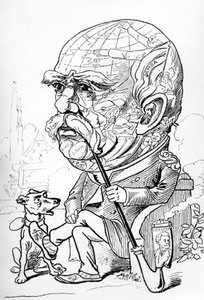 Nebelspalter dergisinde yayınlanan Bismark karikatürü 2 Mart 1889 (gravür) by Fritz Boscovitz