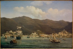 Saint Thomas limanının görünümü by Fritz Melbye