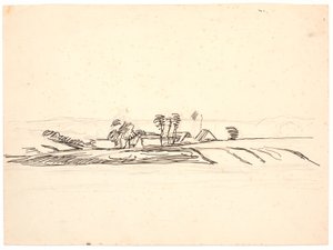 Bir çiftlik ile manzara by Fritz Syberg