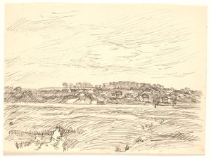 Köy ile manzara by Fritz Syberg