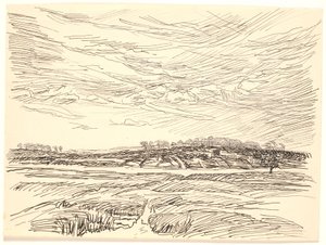 Alanlar ile manzara by Fritz Syberg