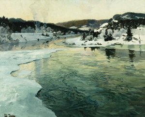 Lillehammer Yakınlarındaki Mesna Nehri