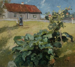 Kadın ve çocuk, c.1892 by Fritz Thaulow