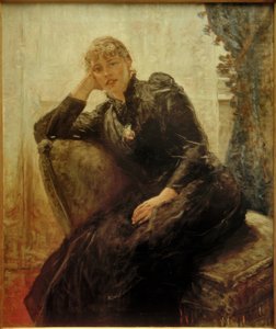 F. von Uhde, bir kadın portresi (portre Therese Karl) by Fritz von Uhde