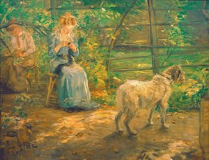 sonbahar güneşinde by Fritz von Uhde