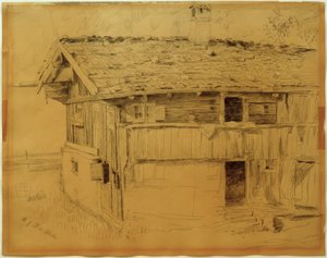 Yukarı Bavyera çiftlik evi by Fritz von Uhde