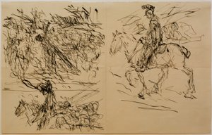 "Golgota" üzerine çalışmalar by Fritz von Uhde